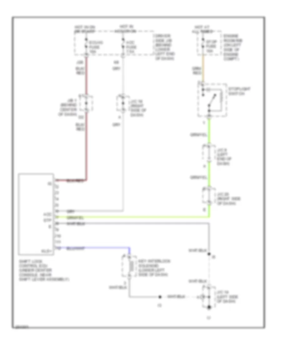 Shift Interlock Wiring Diagram for Lexus GX 470 2005