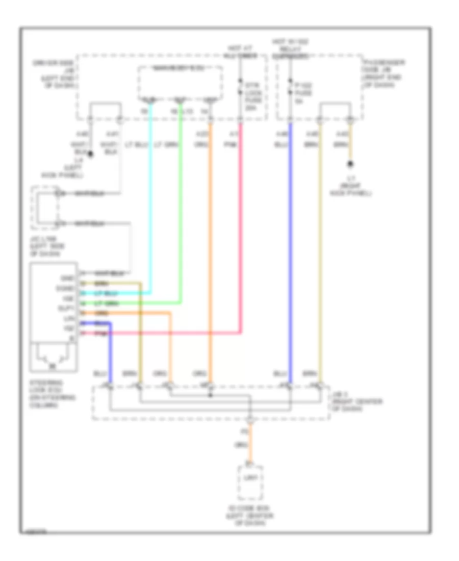 Steering Column Wiring Diagram for Lexus LS 460 2014