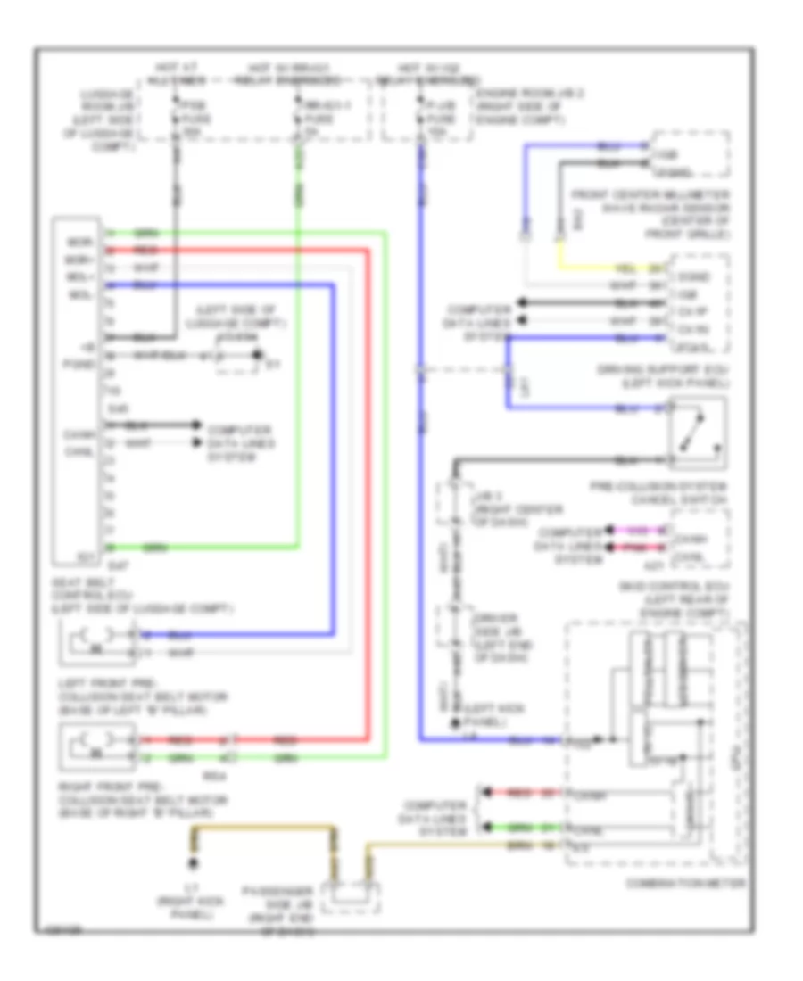 Pre Collision Wiring Diagram for Lexus LS 460 2014