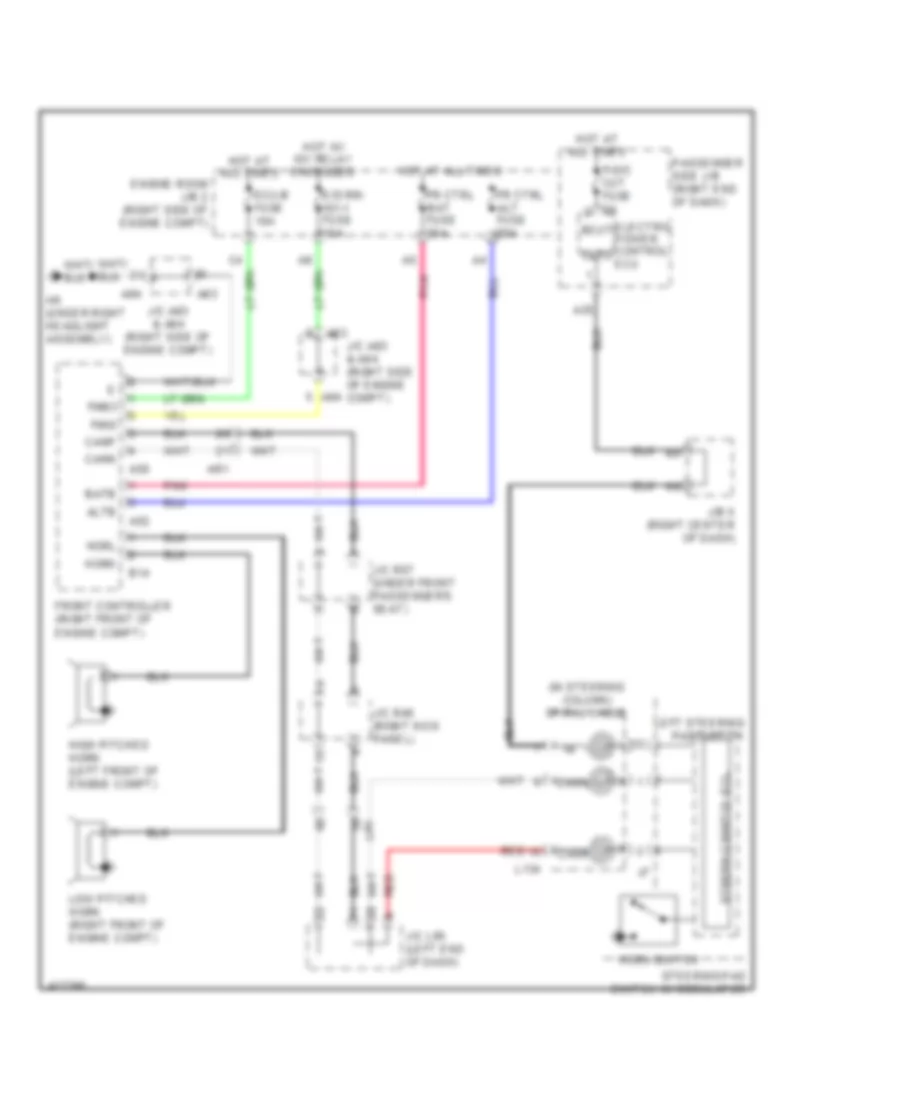 Horn Wiring Diagram for Lexus LS 460 2014