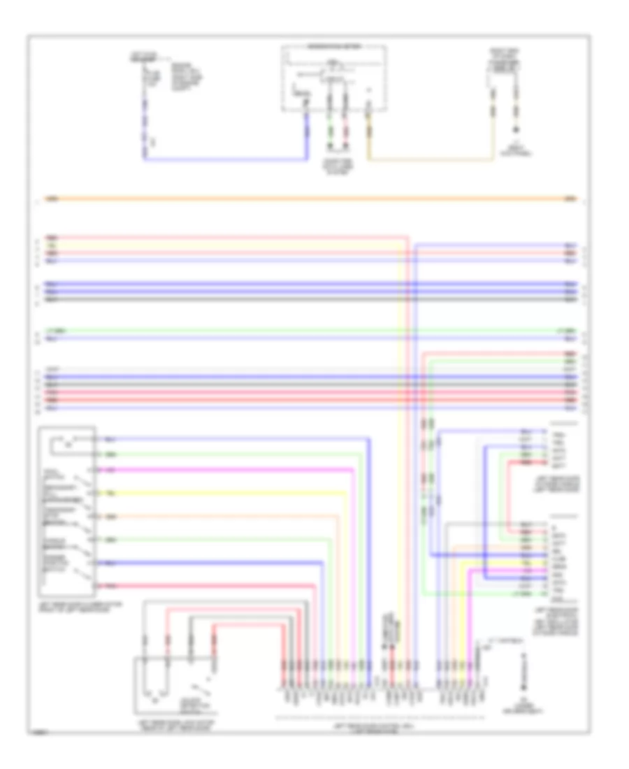 Power Door Locks Wiring Diagram (3 of 7) for Lexus LS 460 2014