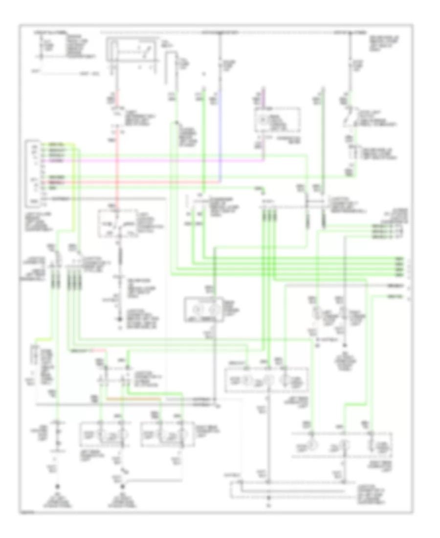Exterior Lamps Wiring Diagram Wagon 1 of 2 for Lexus IS 300 2005