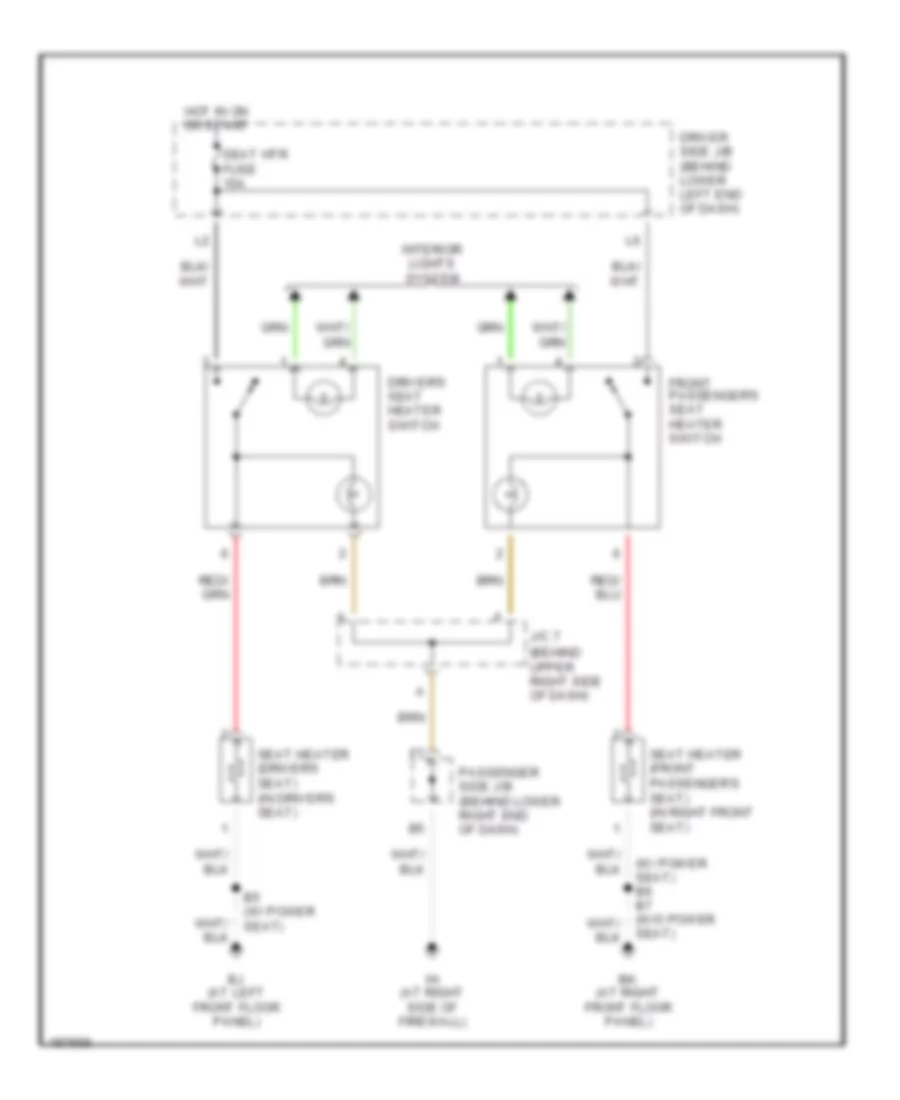 Heated Seats Wiring Diagram for Lexus IS 300 2005