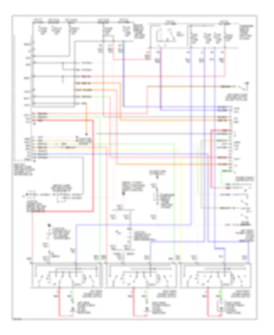 Power Windows Wiring Diagram for Lexus IS 300 2005