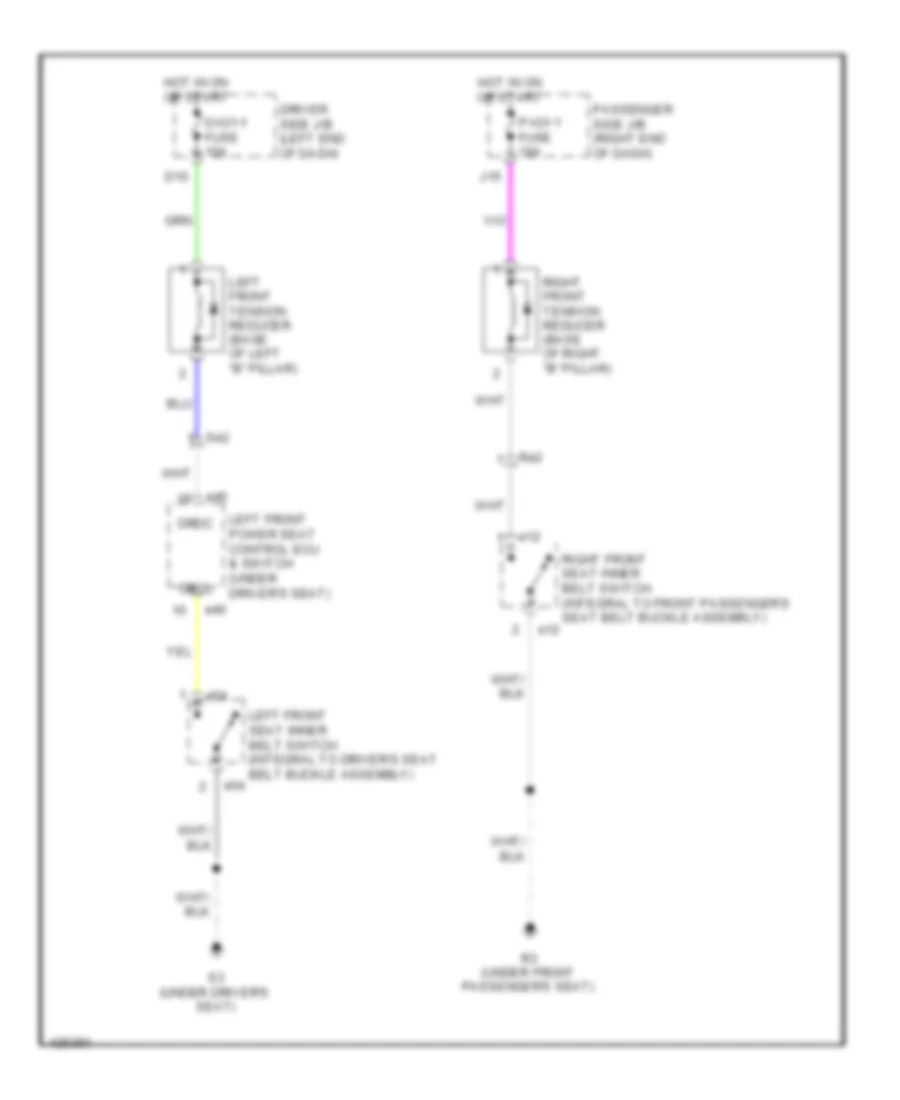 Passive Restraints Wiring Diagram for Lexus LS 460 F Sport 2014