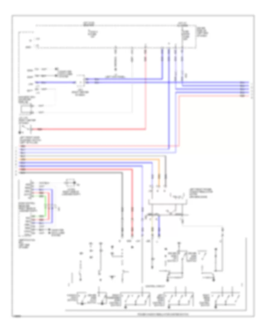 Power Windows Wiring Diagram (2 of 3) for Lexus LS 460 F Sport 2014