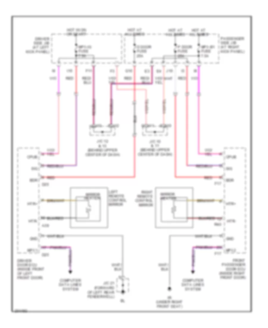 Heated Mirrors Wiring Diagram for Lexus LS 430 2005