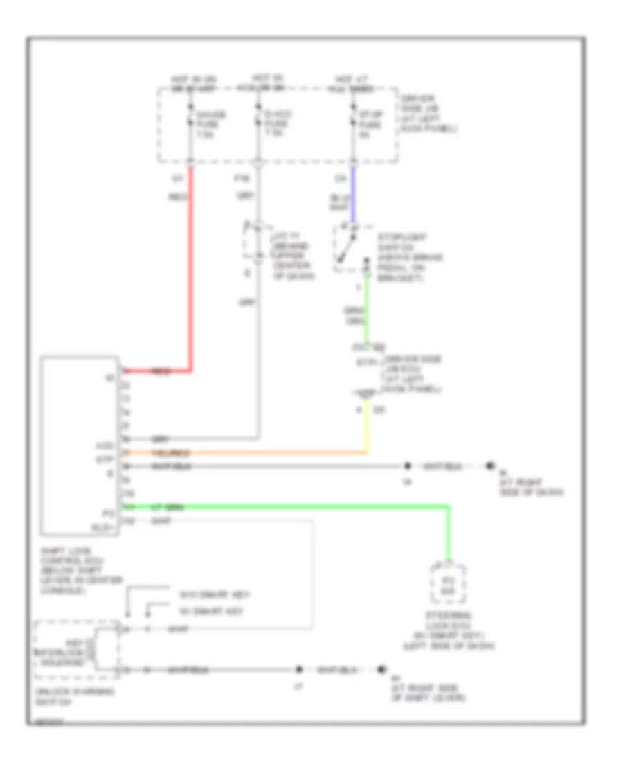 Shift Interlock Wiring Diagram for Lexus LS 430 2005
