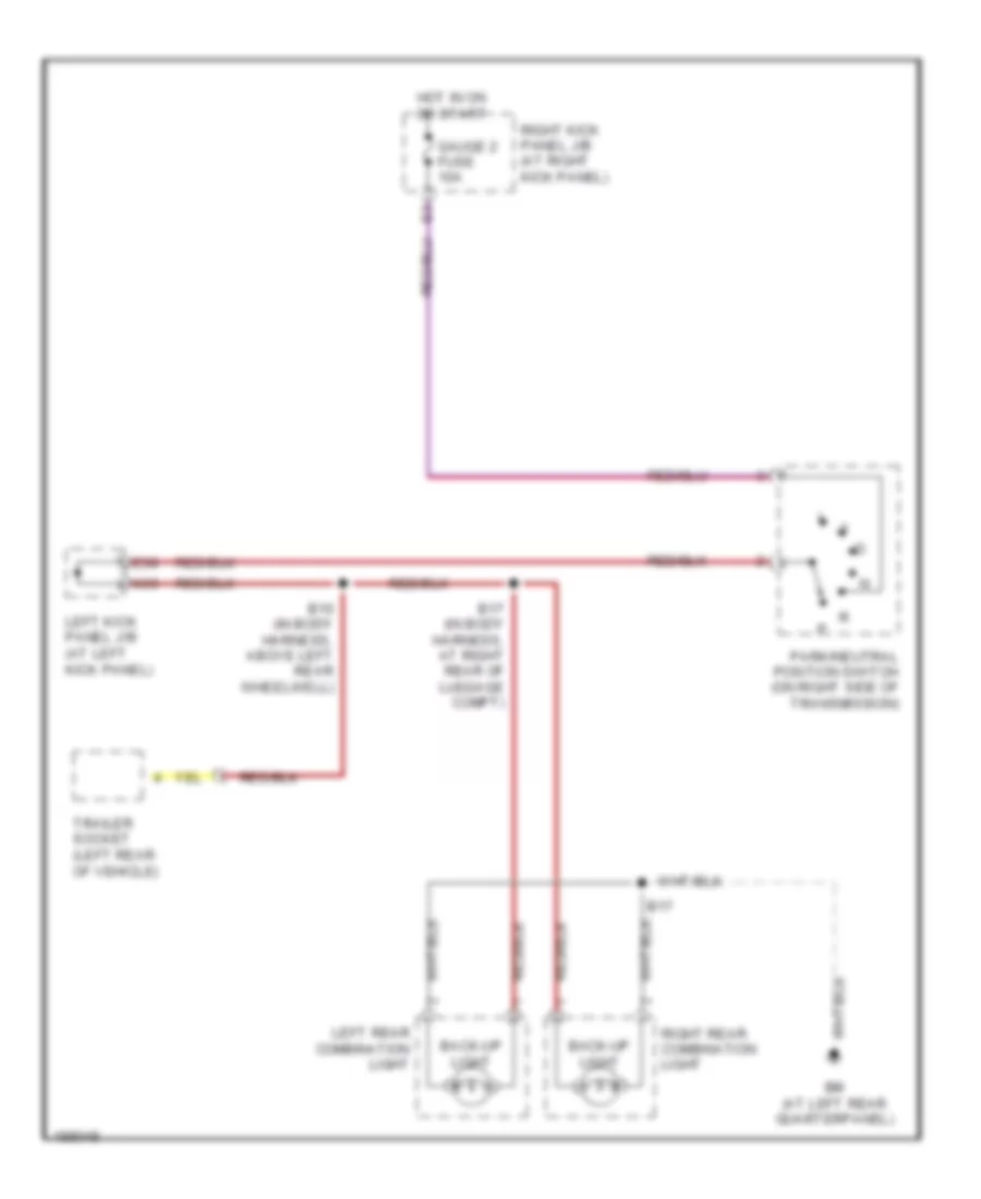 Back up Lamps Wiring Diagram for Lexus LX 470 2005
