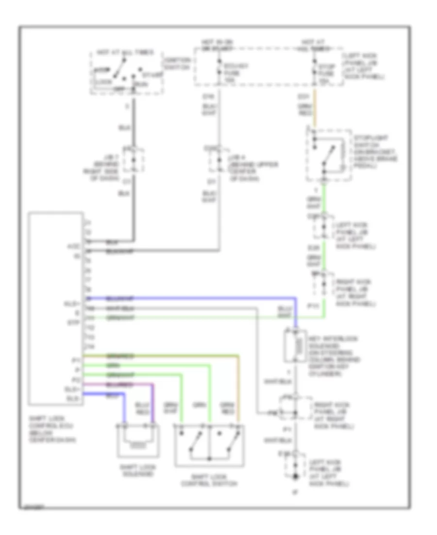 Shift Interlock Wiring Diagram for Lexus LX 470 2005