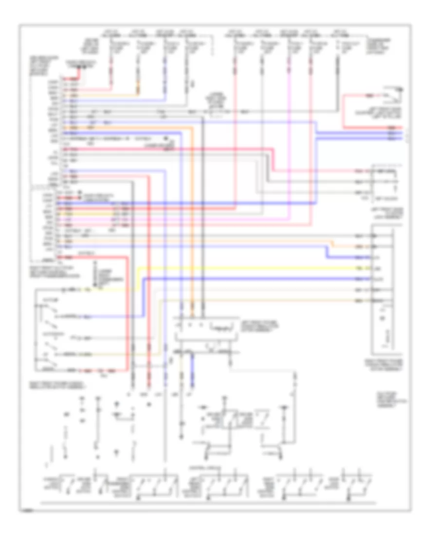 Power Windows Wiring Diagram 1 of 2 for Lexus LS 600h L 2014