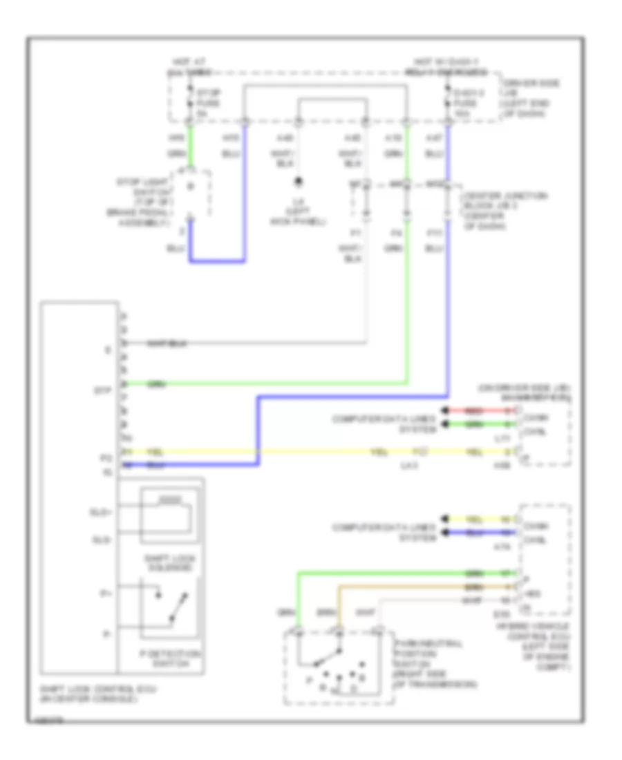 Shift Interlock Wiring Diagram for Lexus LS 600h L 2014