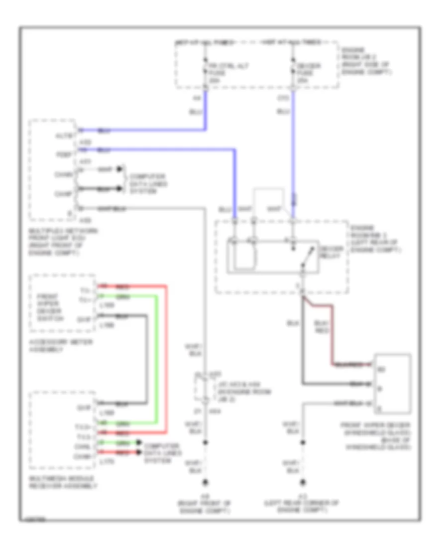 Front Deicer Wiring Diagram for Lexus LS 600h L 2014