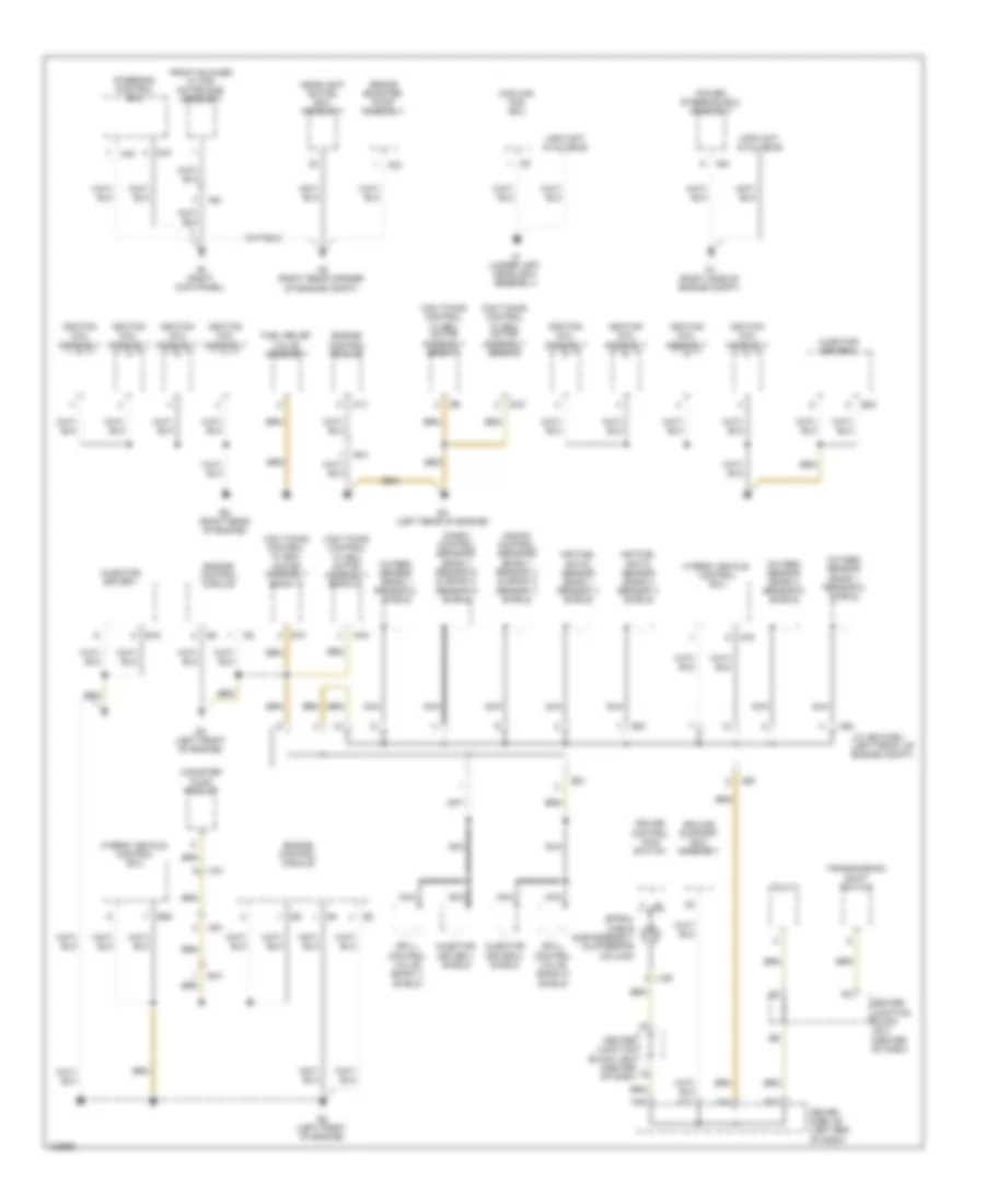 Ground Distribution Wiring Diagram (3 of 7) for Lexus LS 600h L 2014