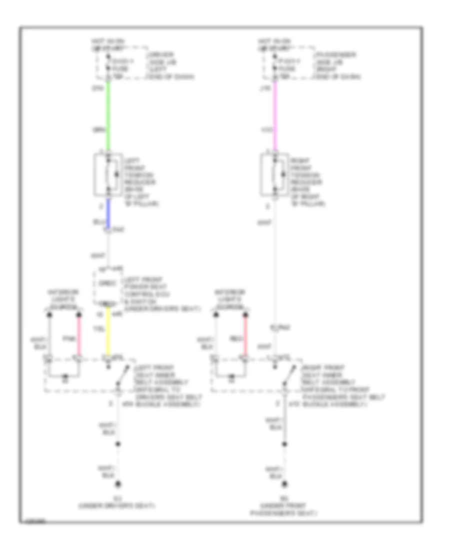 Passive Restraints Wiring Diagram for Lexus LS 600h L 2014