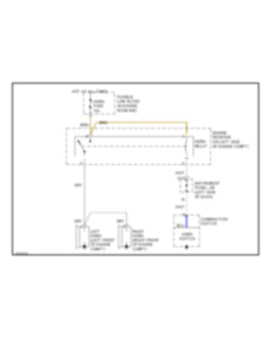 Horn Wiring Diagram for Lexus RX 330 2005