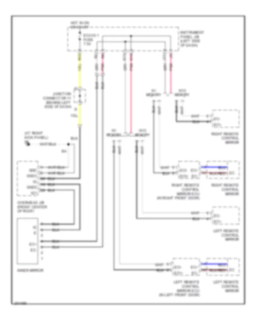 Electrochromic Mirror Wiring Diagram for Lexus RX 330 2005