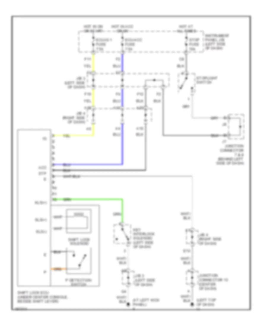 Shift Interlock Wiring Diagram for Lexus RX 330 2005