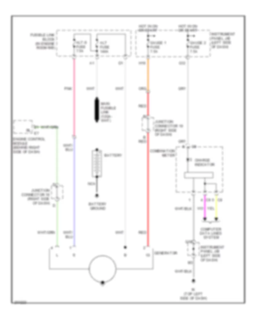 Charging Wiring Diagram for Lexus RX 330 2005