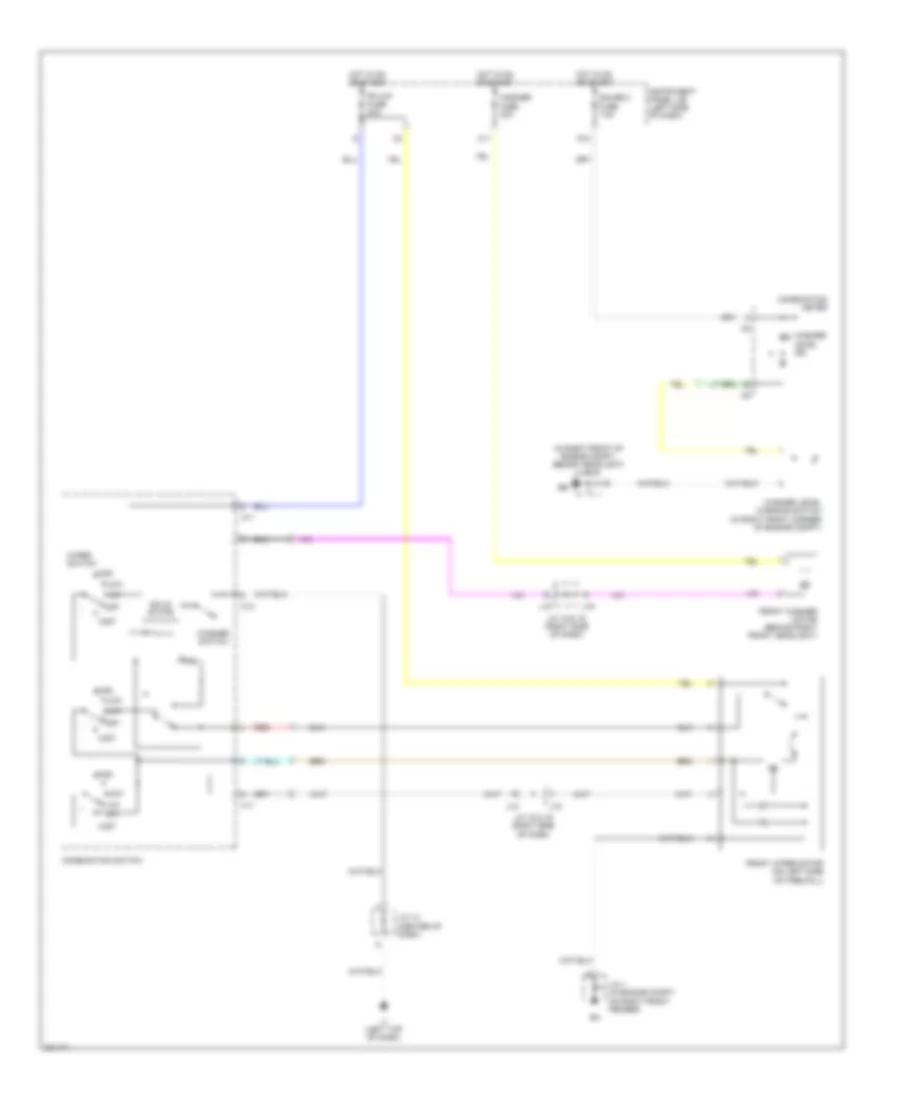 Front WiperWasher Wiring Diagram, without Auto Wiper System for Lexus RX 330 2005