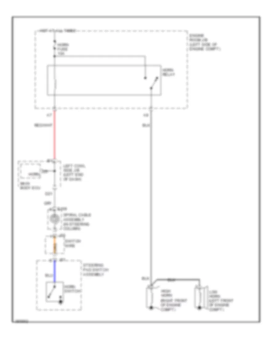 Horn Wiring Diagram for Lexus LX 570 2014