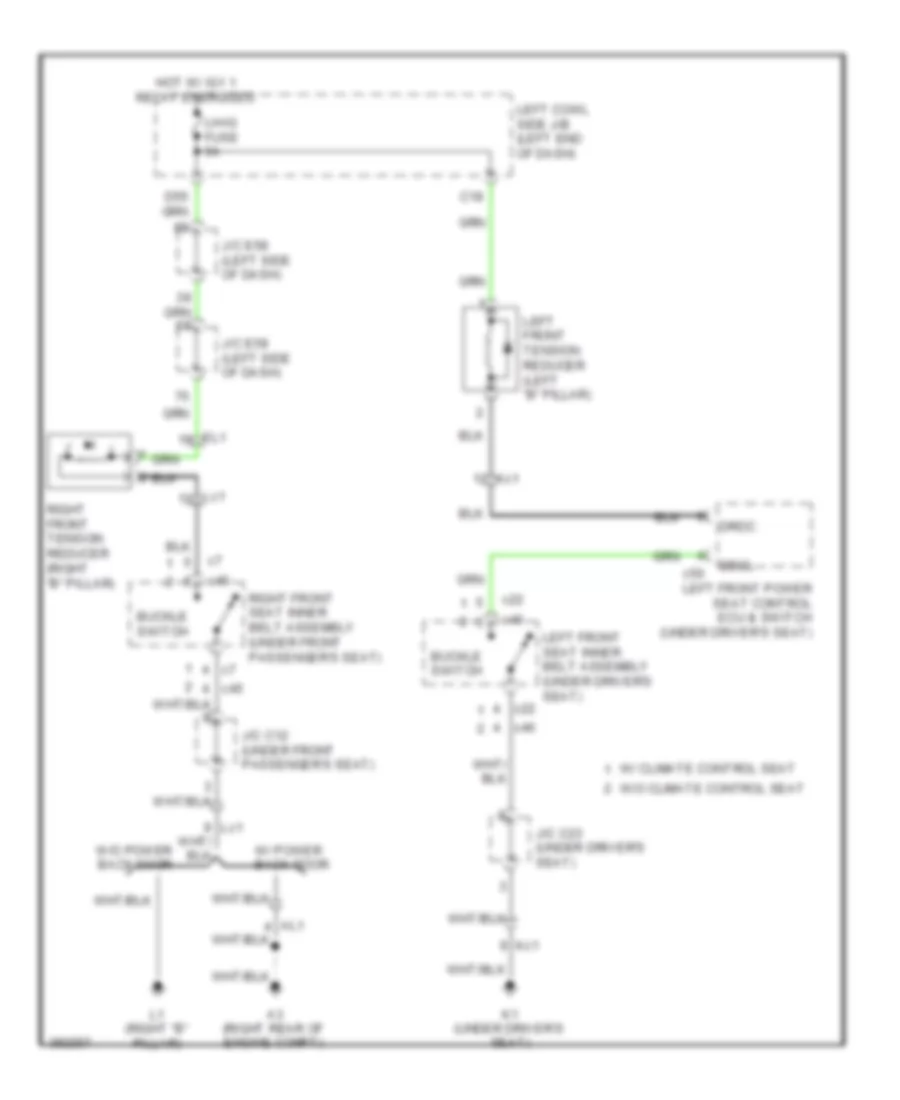 Passive Restraints Wiring Diagram for Lexus LX 570 2014