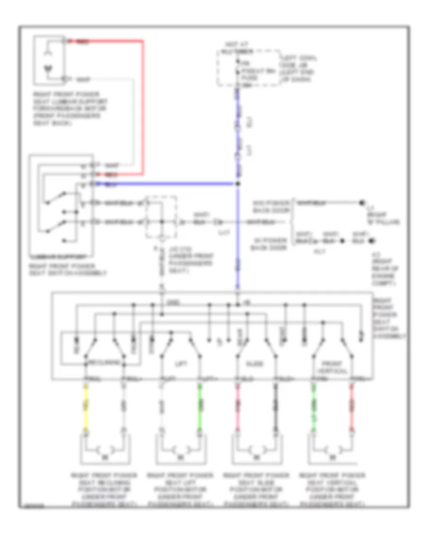 Passenger Power Seat Wiring Diagram for Lexus LX 570 2014