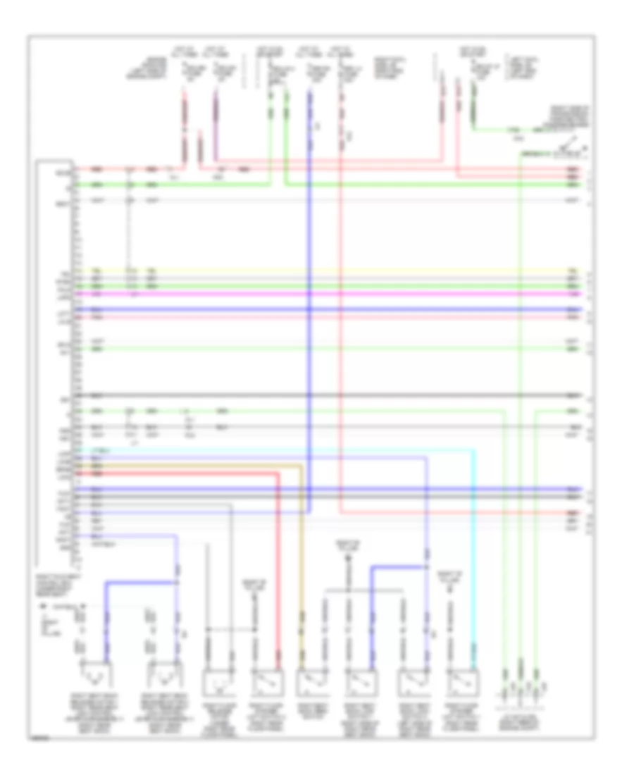 Rear Folding Seat Wiring Diagram (1 of 3) for Lexus LX 570 2014