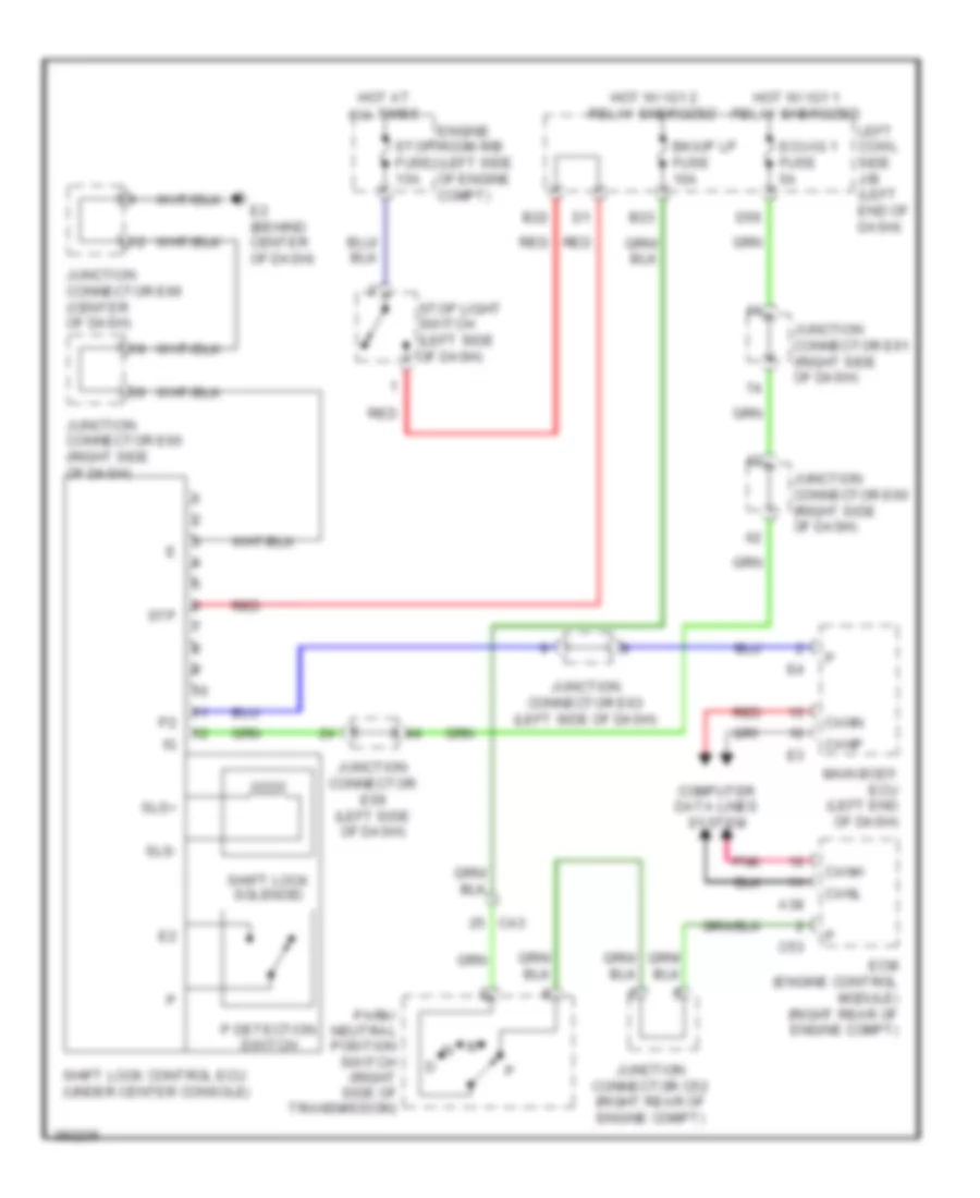 Shift Interlock Wiring Diagram for Lexus LX 570 2014