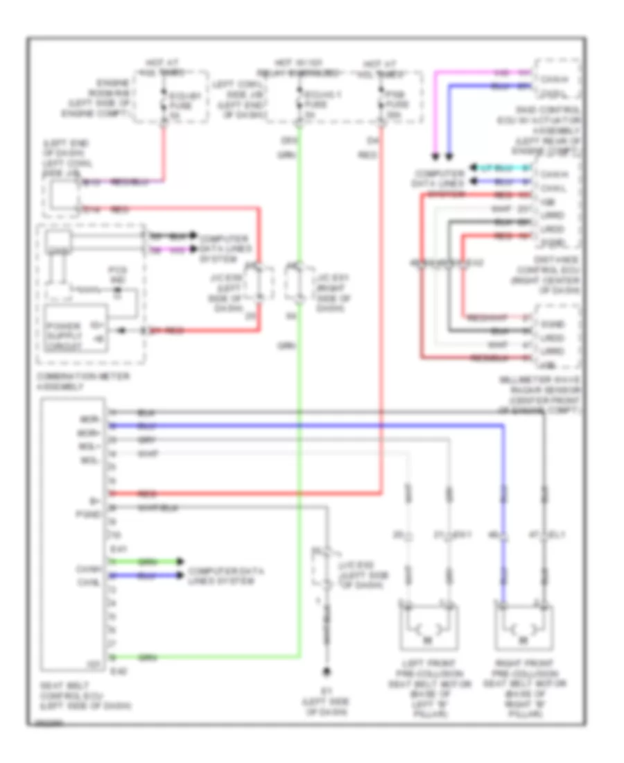 Pre Collision Wiring Diagram for Lexus LX 570 2014