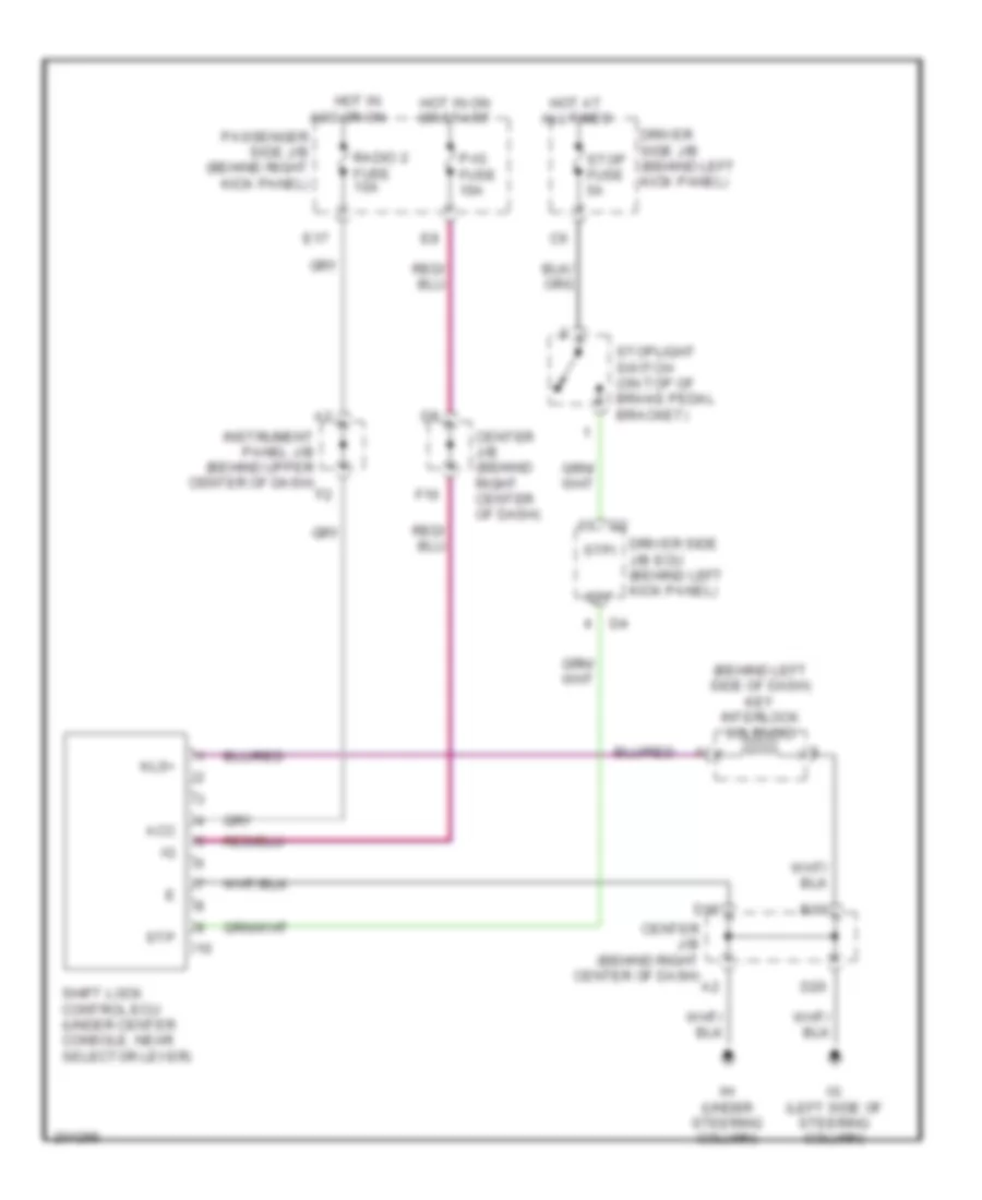 Shift Interlock Wiring Diagram for Lexus SC 430 2005