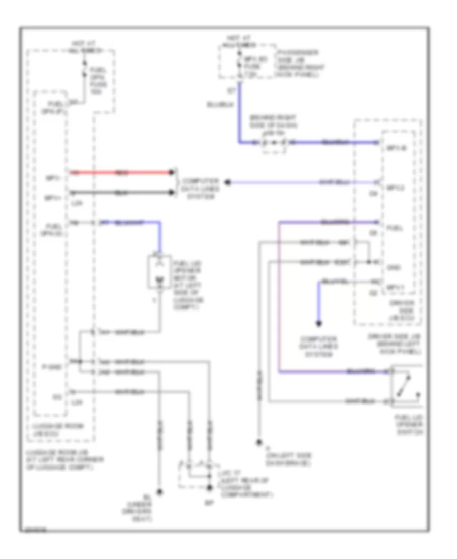 Fuel Door Release Wiring Diagram for Lexus SC 430 2005