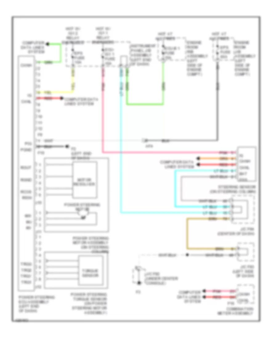 Electronic Power Steering Wiring Diagram for Lexus RX 350 2014