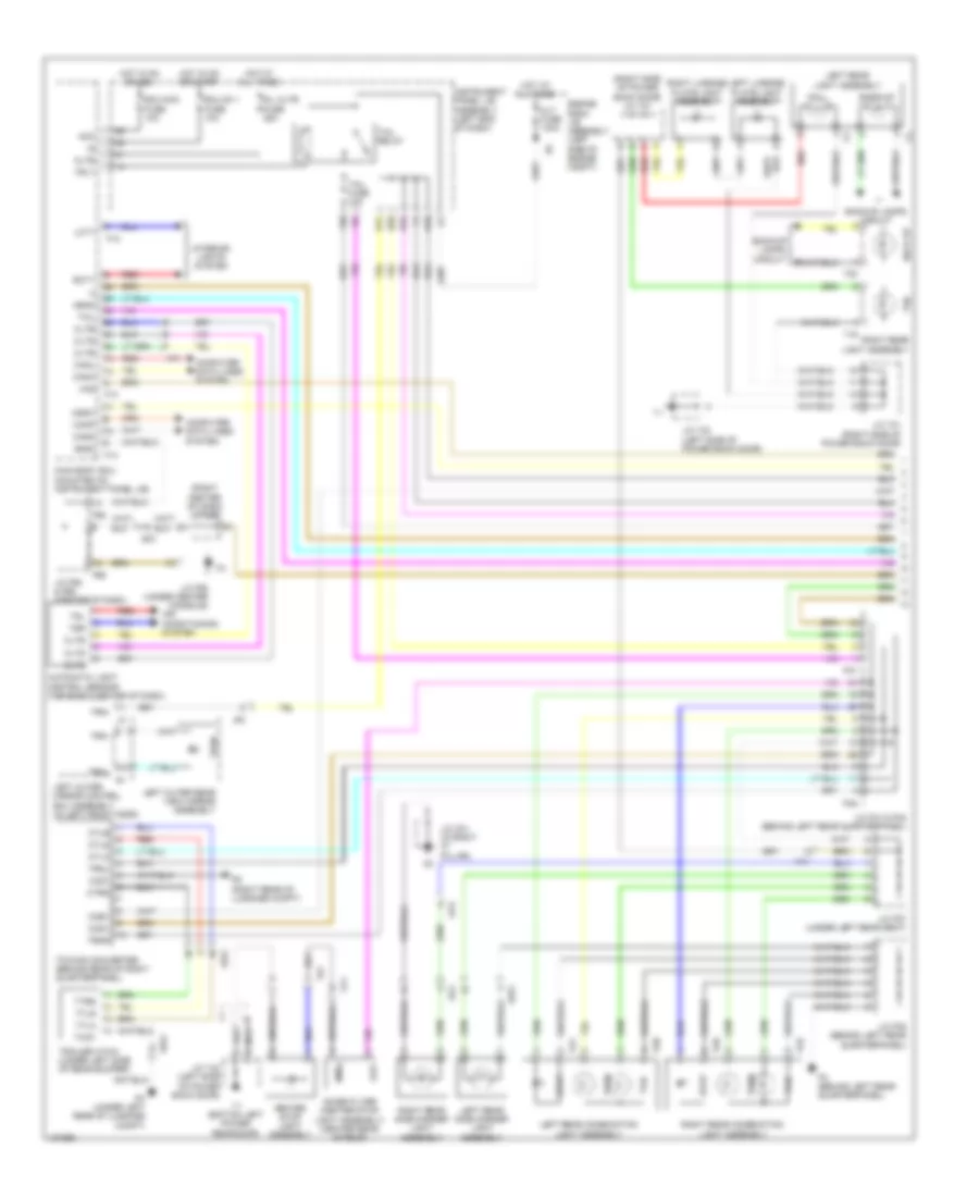 Exterior Lamps Wiring Diagram (1 of 2) for Lexus RX 350 2014