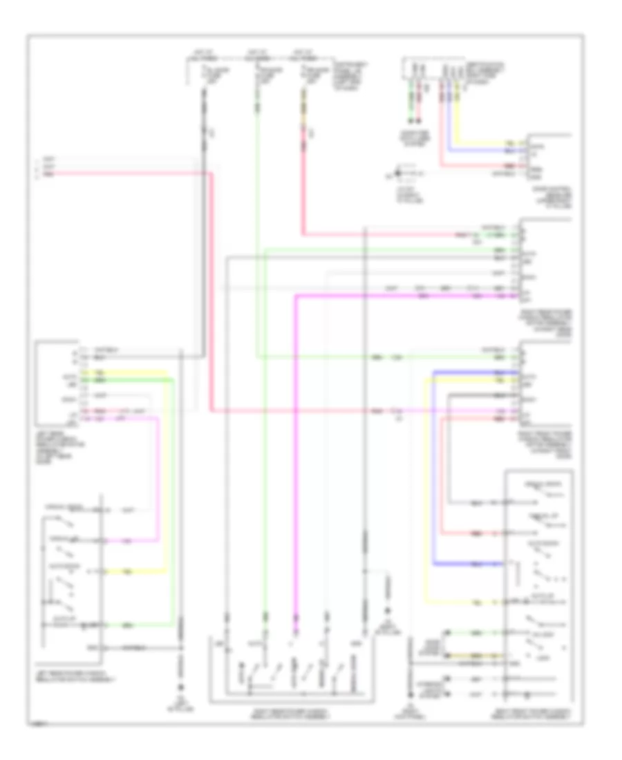 Power Windows Wiring Diagram (2 of 2) for Lexus RX 350 2014