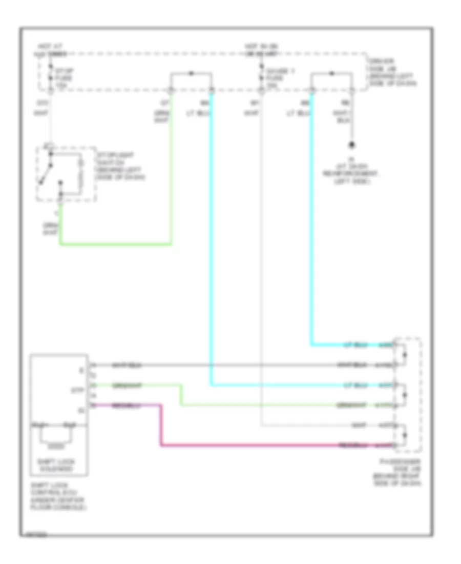 Shift Interlock Wiring Diagram for Lexus ES 330 2006
