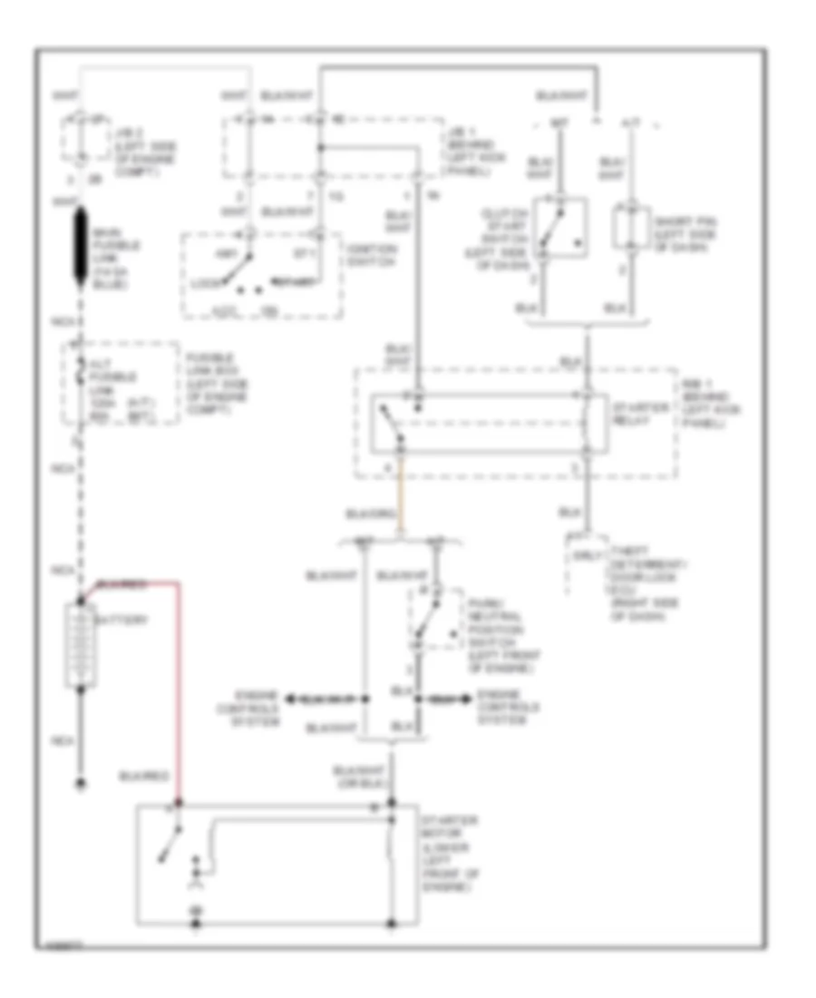Starting Wiring Diagram for Lexus ES 250 1990