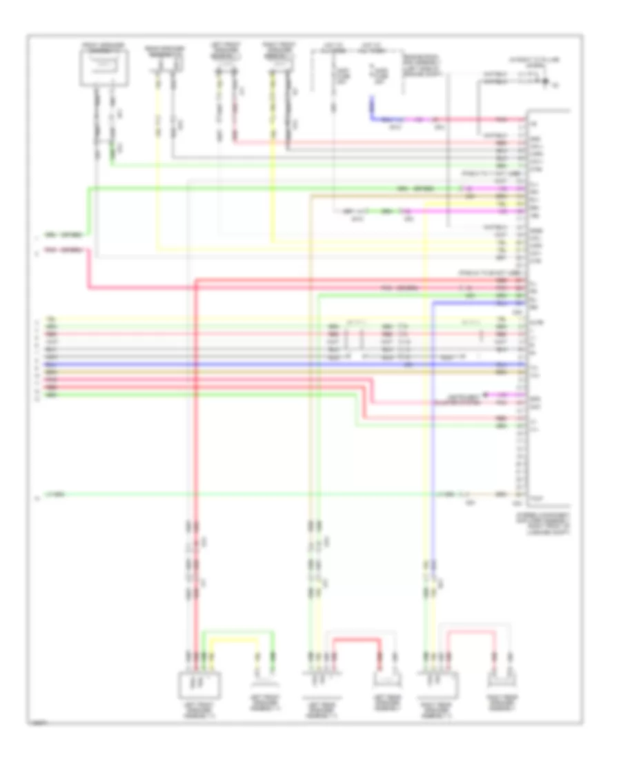 Radio Wiring Diagram, without Navigation with 12 Speaker (4 of 4) for Lexus RX 350 F Sport 2014
