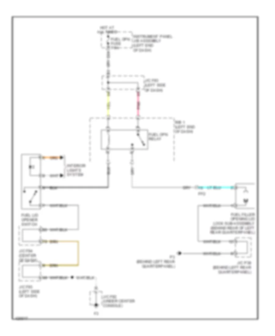 Fuel Door Release Wiring Diagram for Lexus RX 350 F Sport 2014