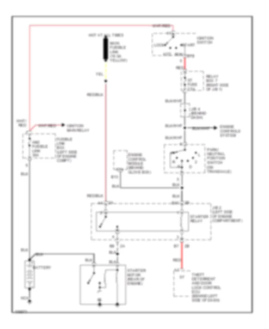 Starting Wiring Diagram for Lexus LS 400 1990