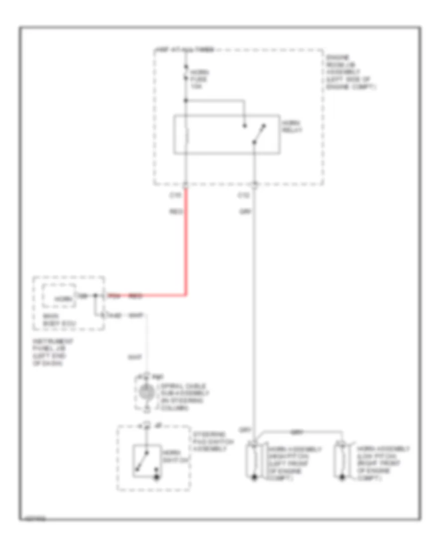 Horn Wiring Diagram for Lexus RX 450h 2014
