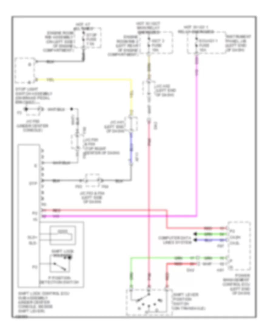 Shift Interlock Wiring Diagram for Lexus RX 450h 2014
