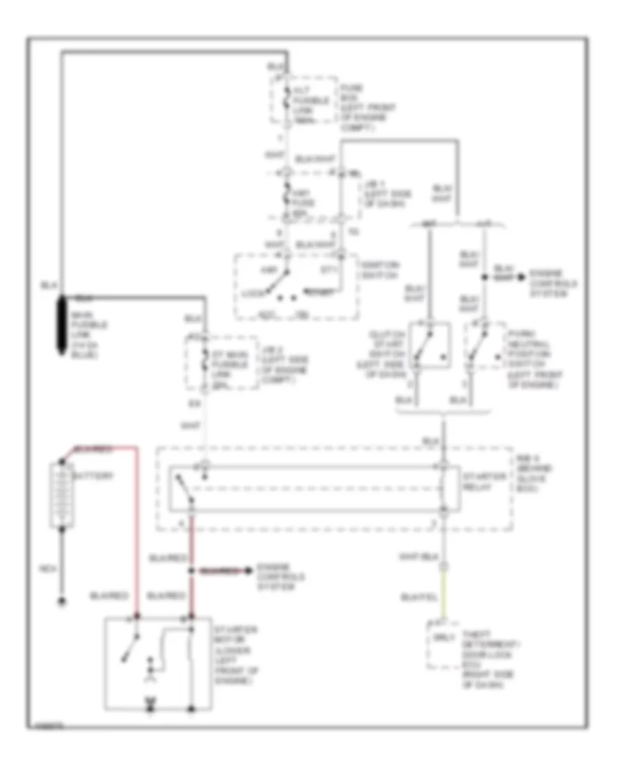 Starting Wiring Diagram for Lexus ES 300 1992