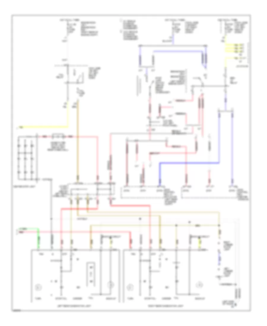Exterior Lamps Wiring Diagram 3 of 3 for Lexus IS 250 2006