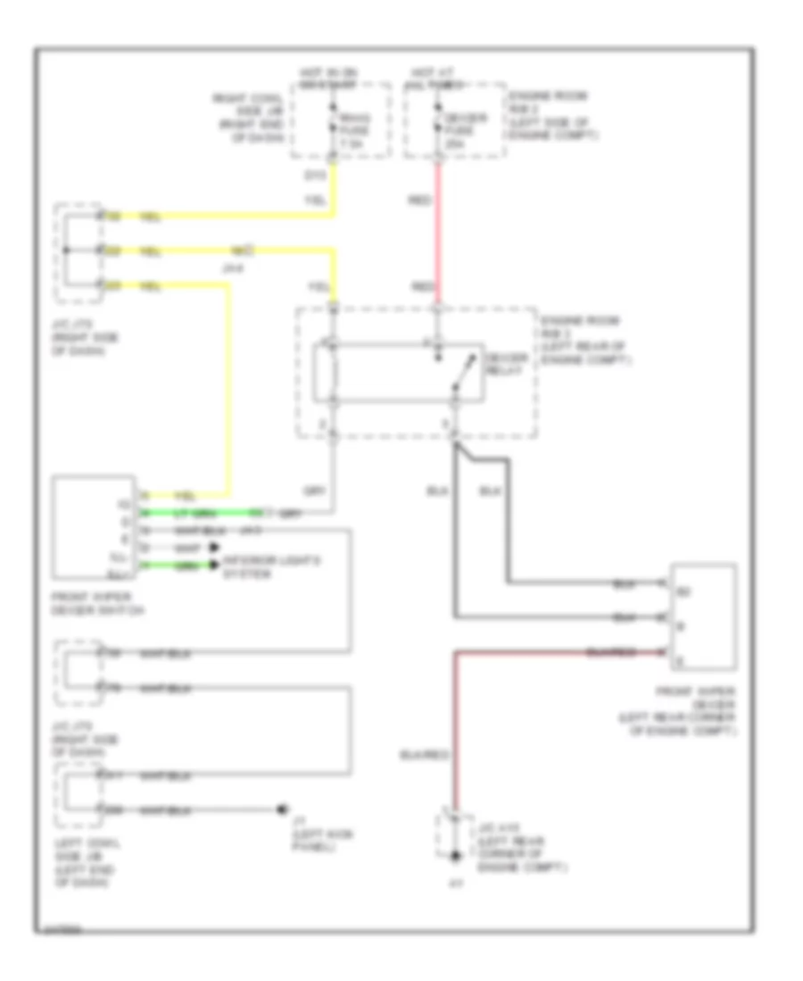 Front Deicer Wiring Diagram for Lexus IS F 2011