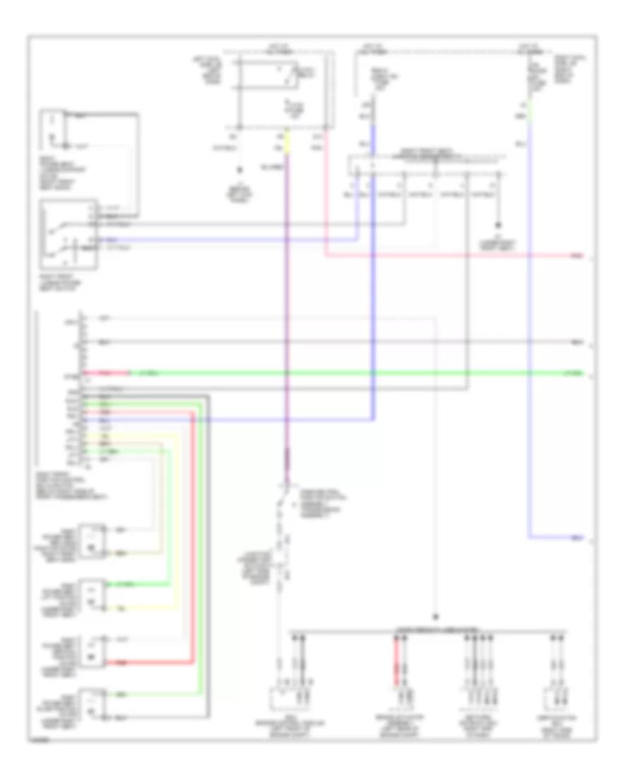 Passengers Memory Seat Wiring Diagram (1 of 2) for Lexus IS F 2011