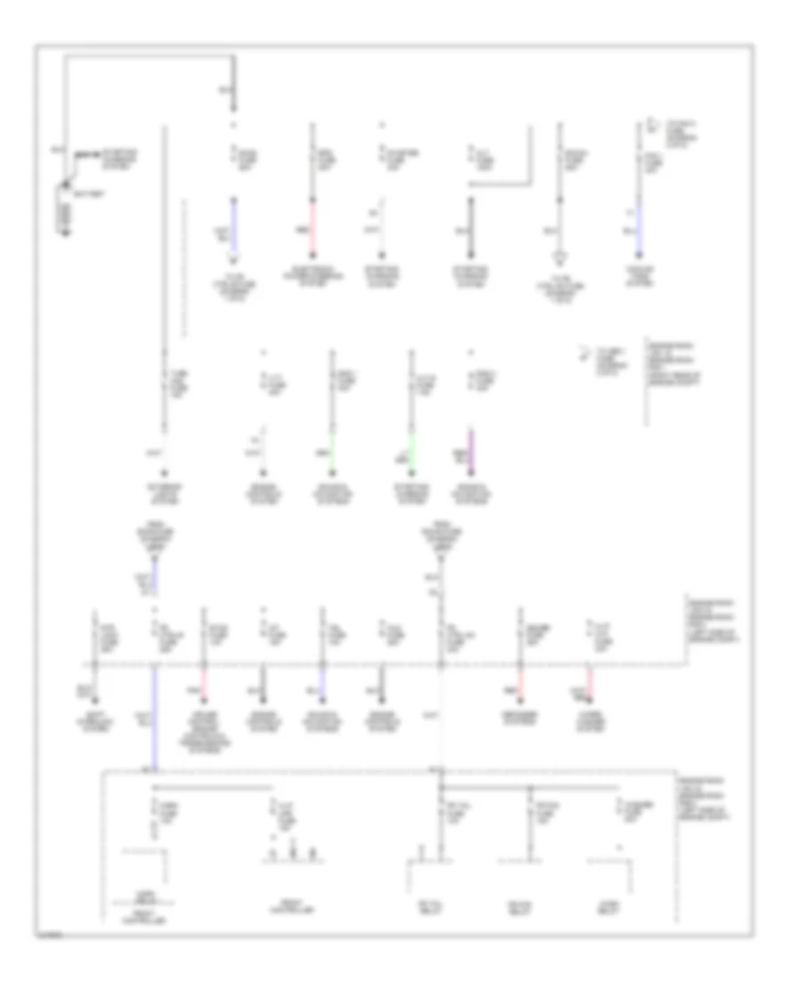 Power Distribution Wiring Diagram 1 of 5 for Lexus IS F 2011