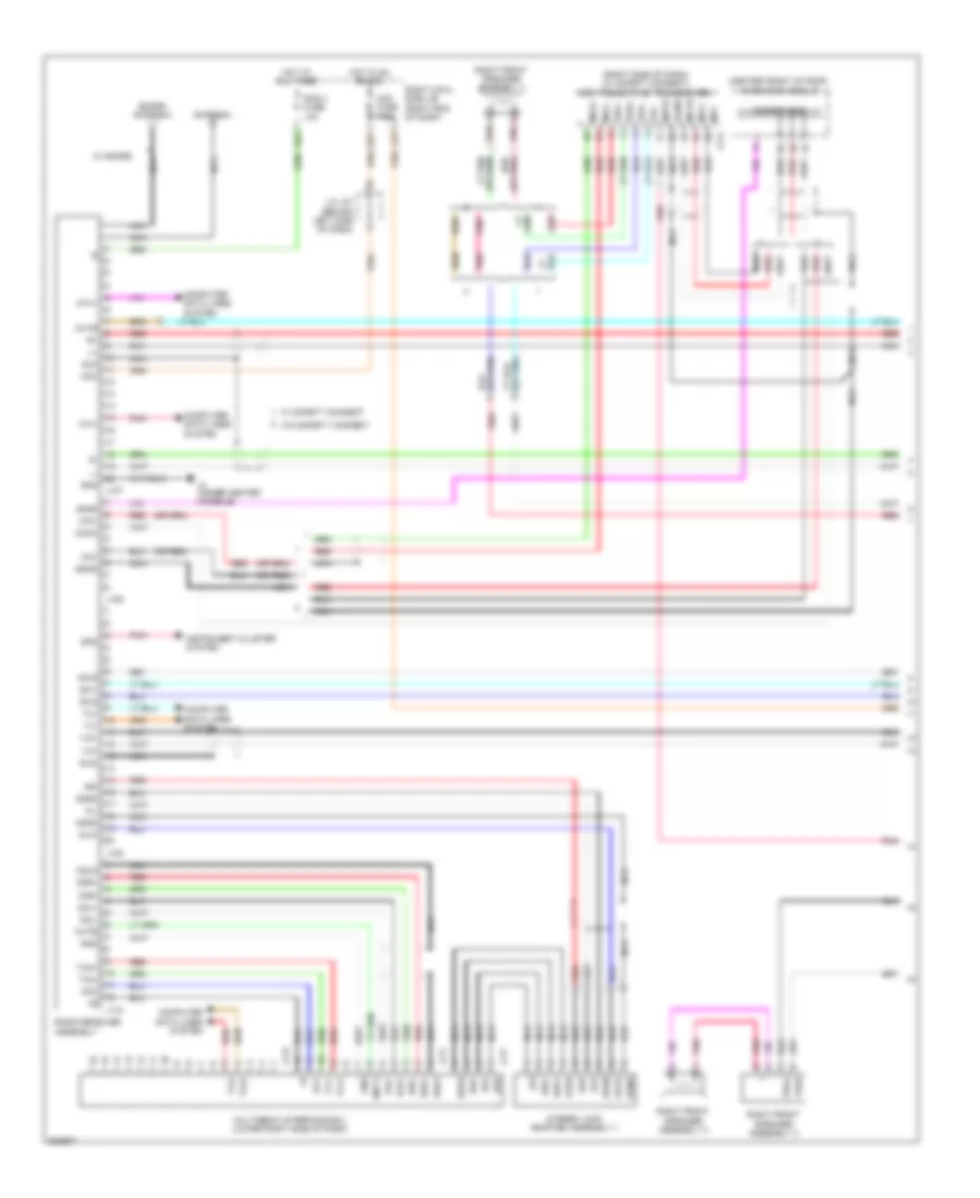 Radio Wiring Diagram without Navigation 1 of 2 for Lexus IS F 2011