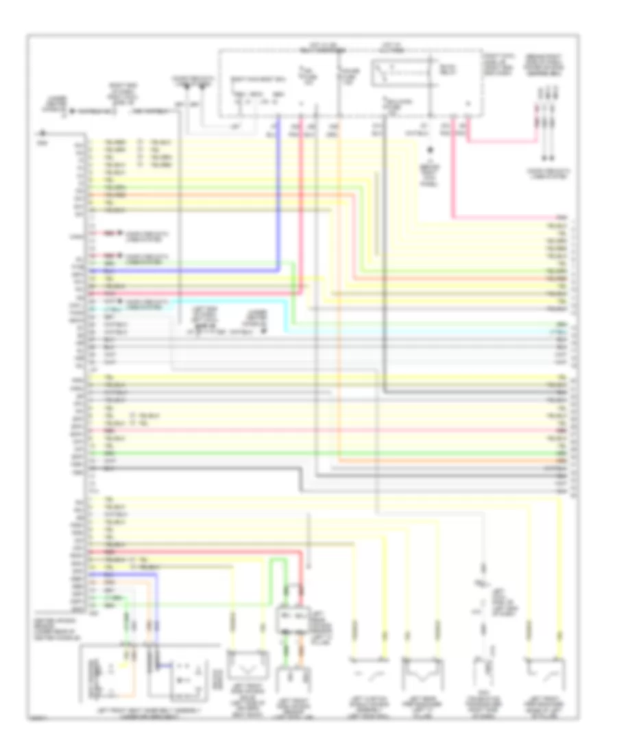Supplemental Restraint Wiring Diagram 1 of 3 for Lexus IS F 2011
