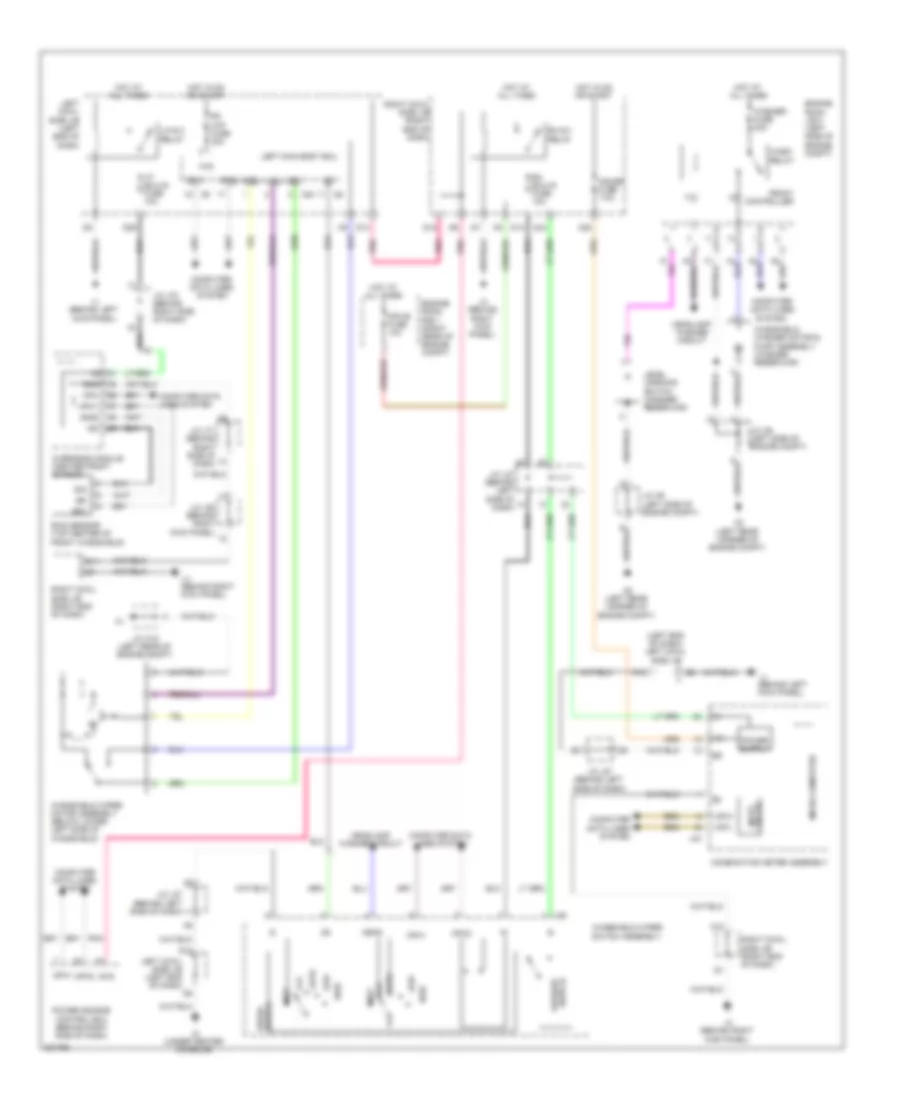 Электросхема передних стеклоочистителей дворников и омывателя лобового стекла для Lexus IS F 2011